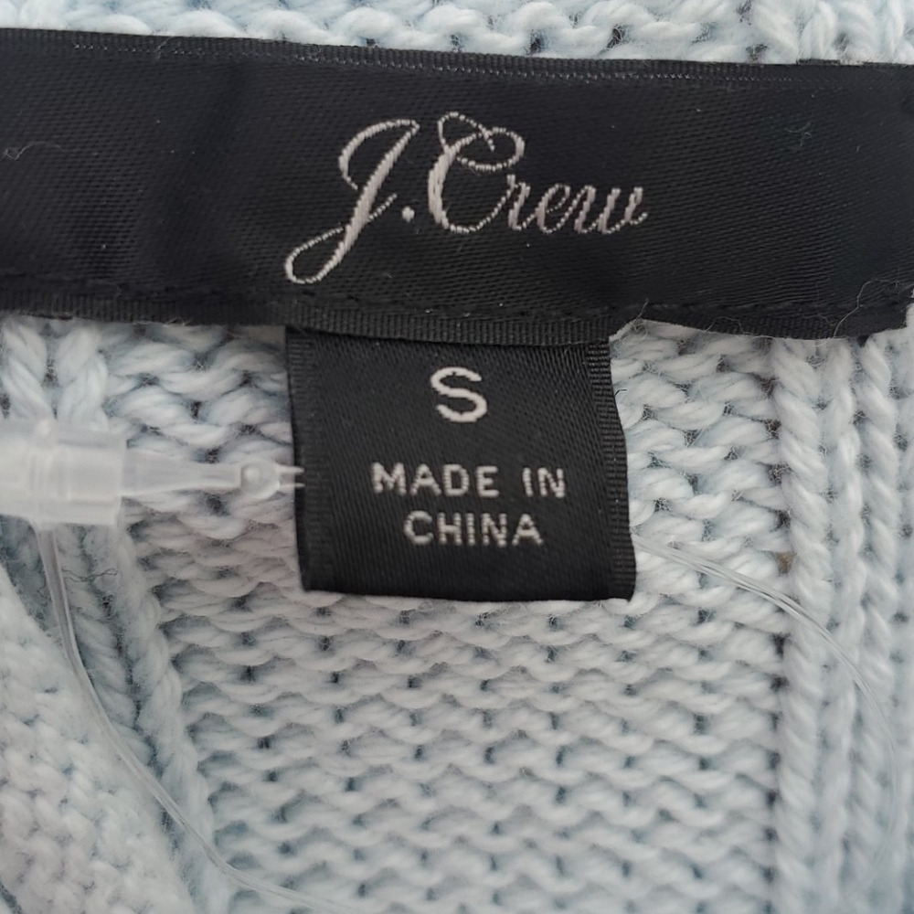 J. CREW BLUE CABLE KNIT SWEATER SIZE SMALL - Picture 7 of 10